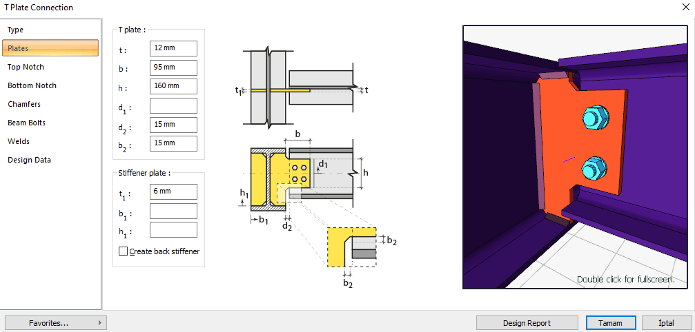 T Plate Connection