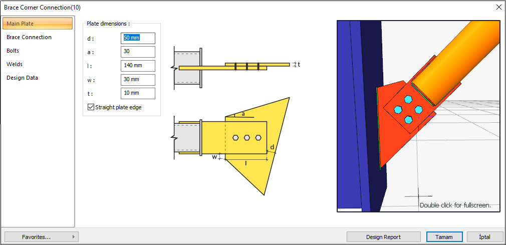 Brace-Corner Connection Design