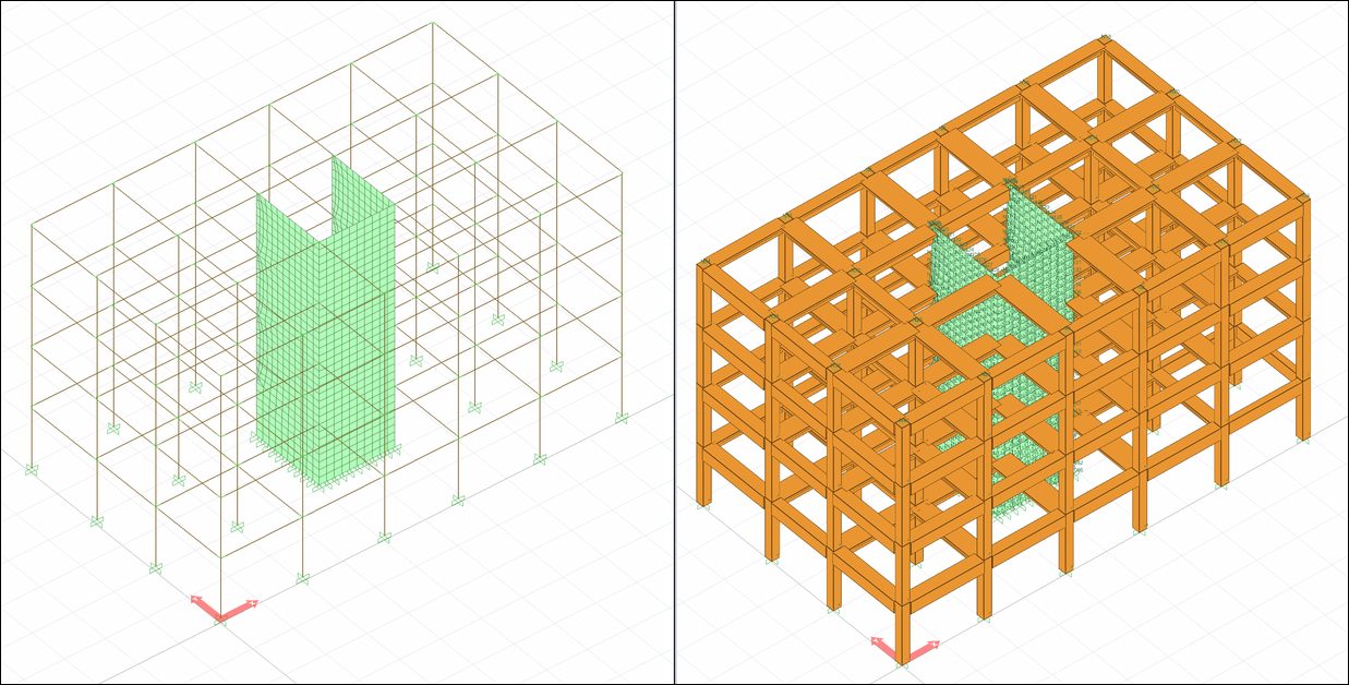 Concrete Rigid Diaphragm Analysis Model