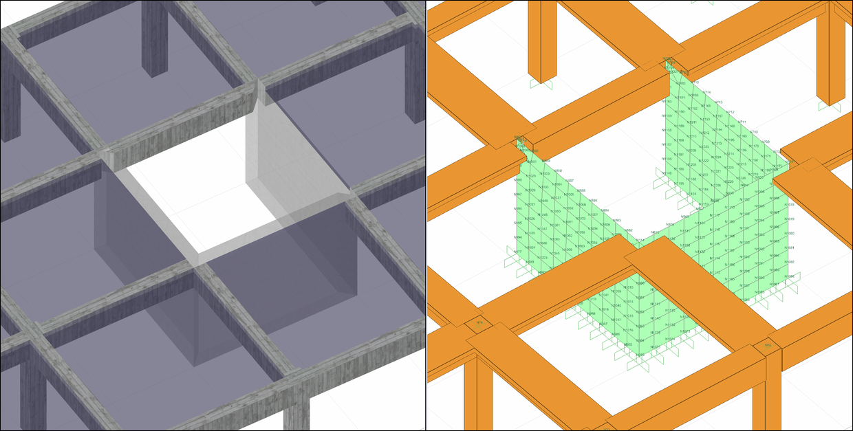 Concrete Rigid Diaphragm Analysis Model